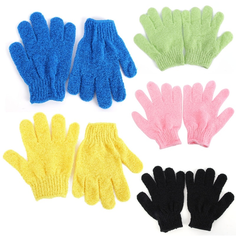 Bath Gloves 1 Pair Exfoliating Scrubber