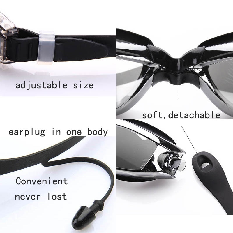 Adult Swimming Goggles Anti-Fog Glasses