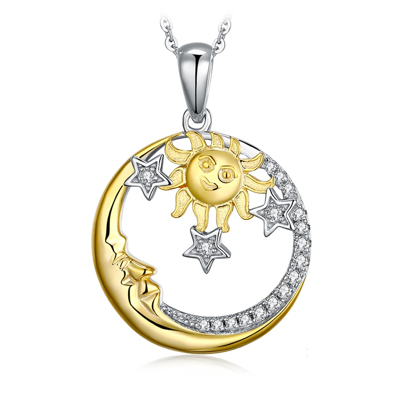 Sun And Moon Necklace Pendant