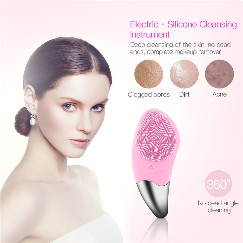 Electric Facial Cleansing Brush Device