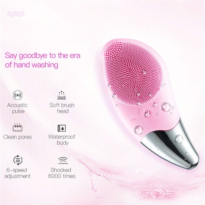 Electric Facial Cleansing Brush Device