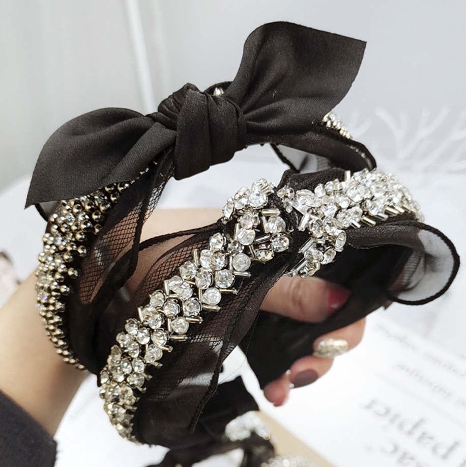 Fashion Headband With Lace And Pearl