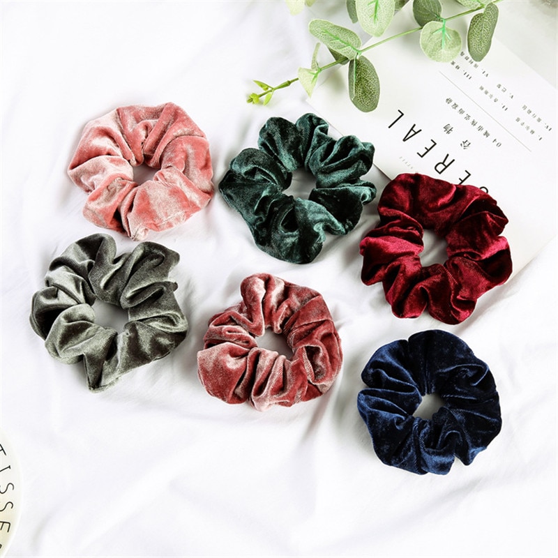 Velvet Scrunchies Girls Hairband Ties