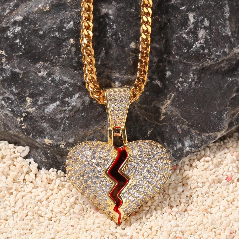 Broken Heart Necklace Fashionable Jewelry