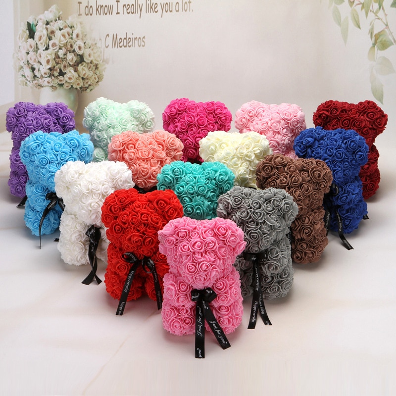 Flower Teddy Bear Artificial Flower Gift