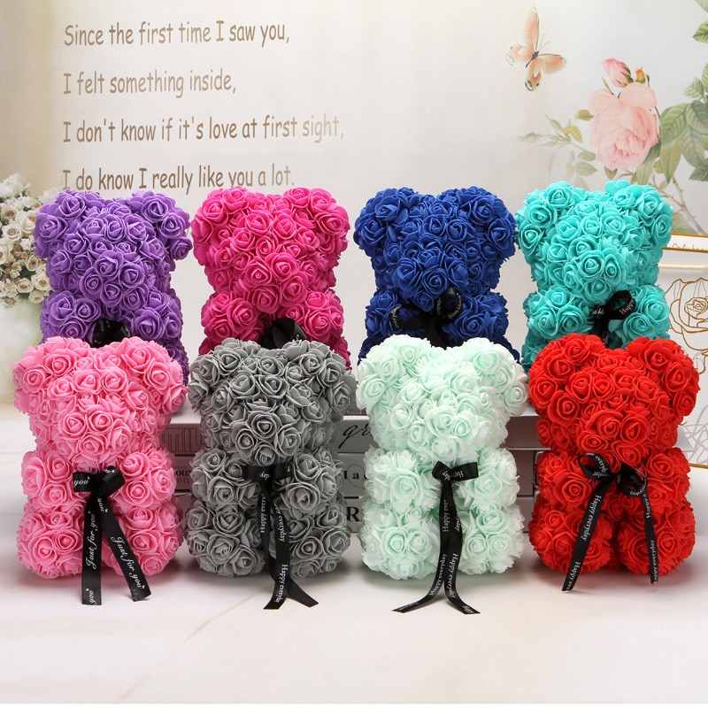 Flower Teddy Bear Artificial Flower Gift