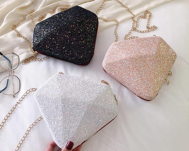 Chain Bag With Diamond Shape