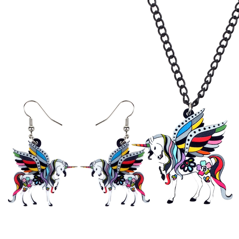 Necklace and Earring Set Unicorn Jewelries