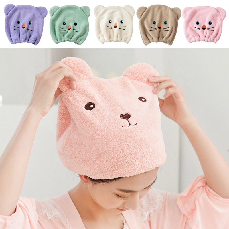 Womens Shower Cap Microfiber Hair Cap