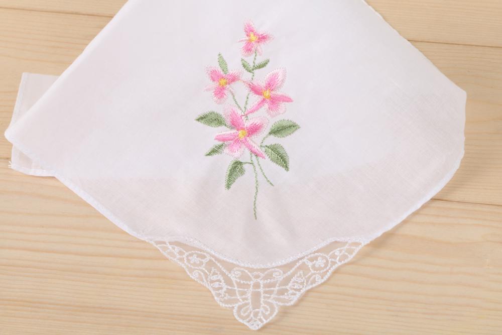 Embroidered Handkerchief Ladies Hankies