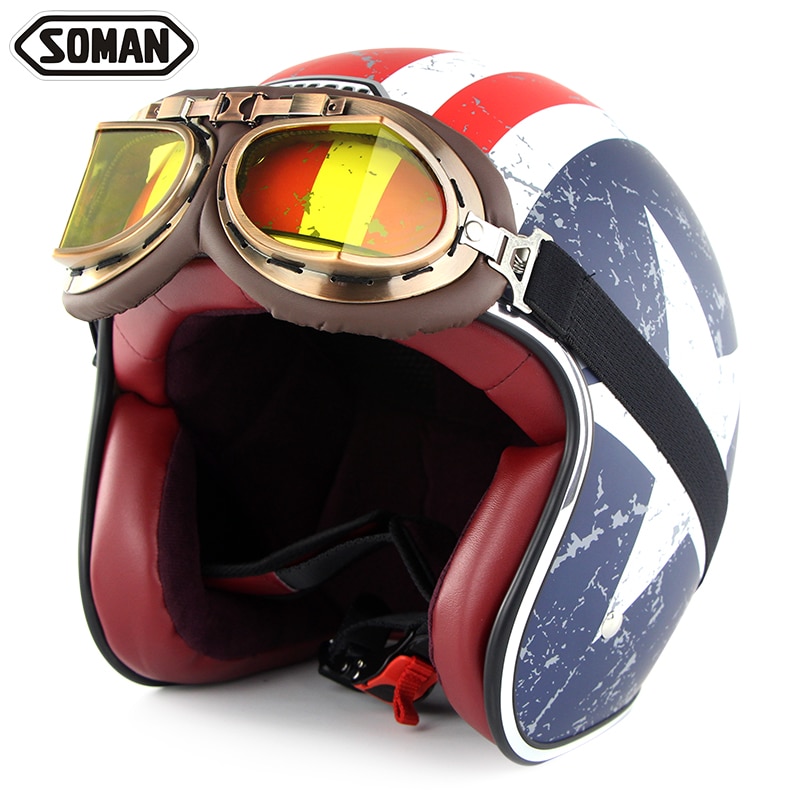 Retro Helmet Motorcycle Headgear