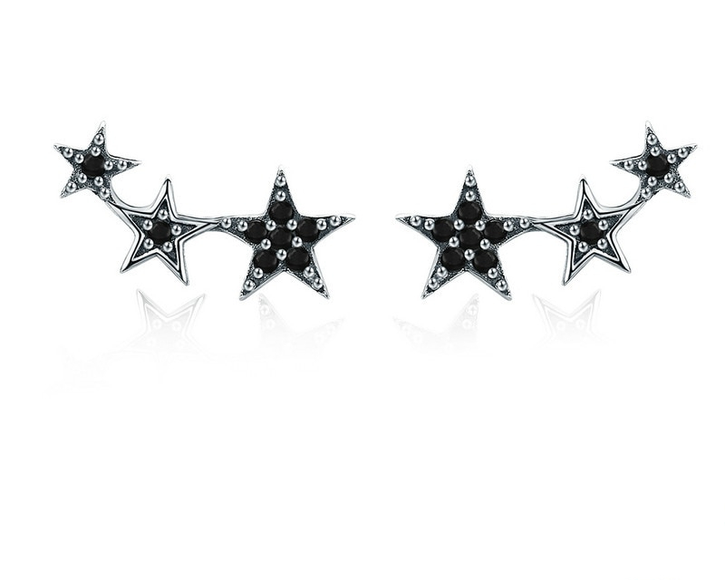 Star Earrings Silver Women Jewelry