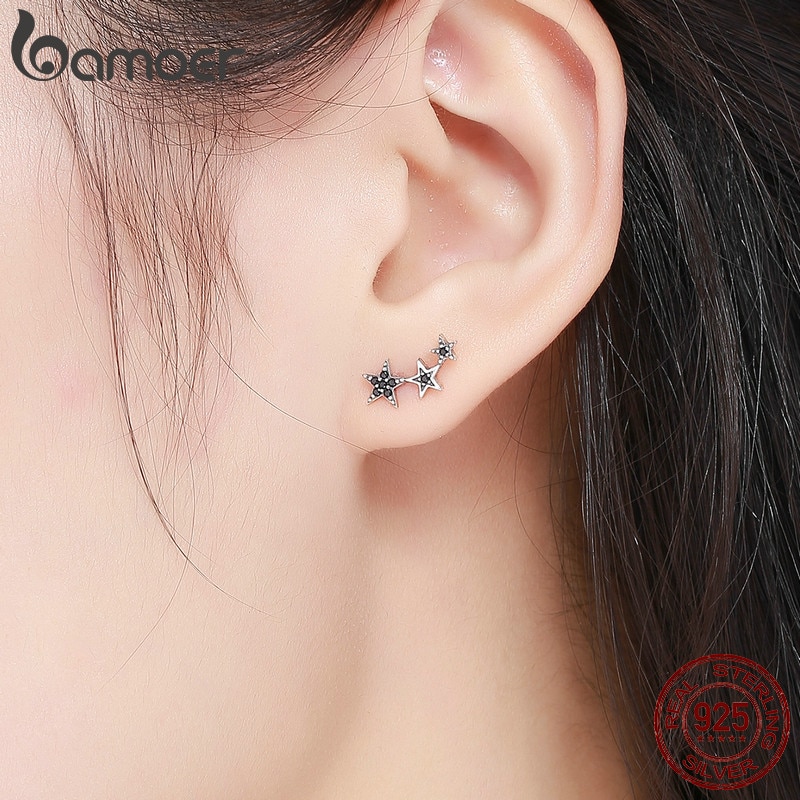 Star Earrings Silver Women Jewelry