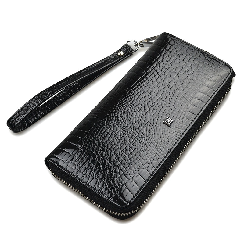 Long Leather Wallet With Coin Pocket