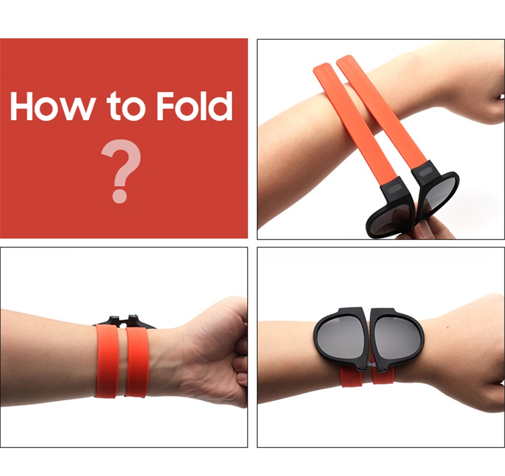 Foldable Sunglasses Wristband Shades