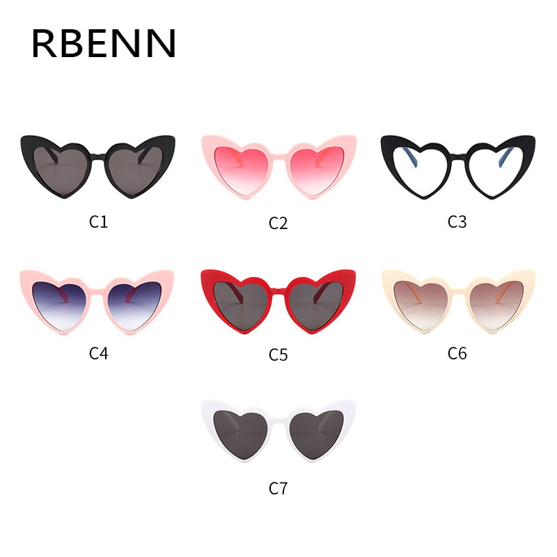 Heart Shaped Sunglasses Retro Design