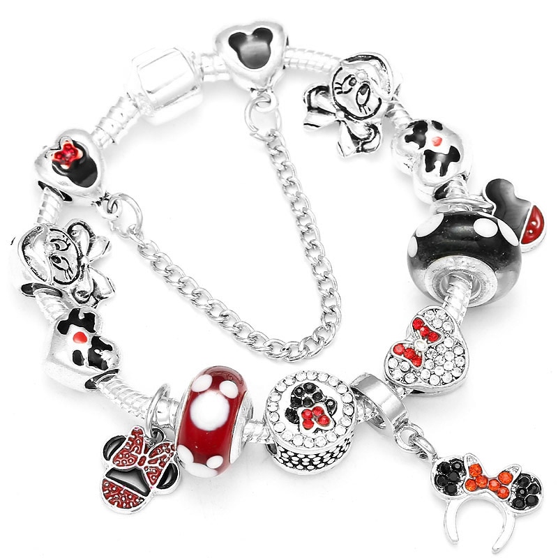 Silver Charm Bracelet Disney Characters