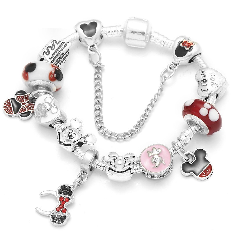 Silver Charm Bracelet Disney Characters