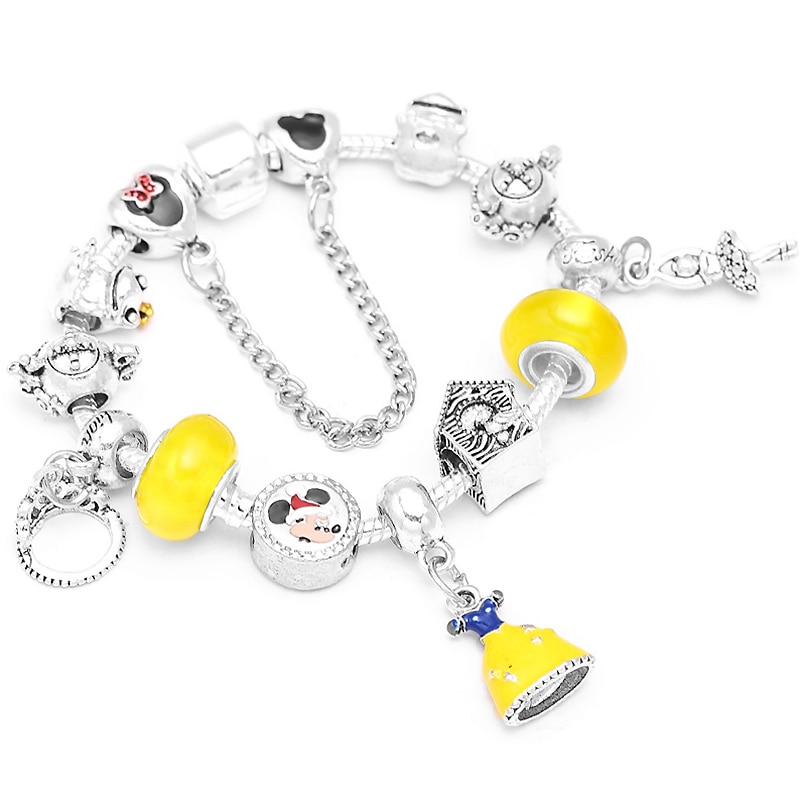 Silver Charm Bracelet Disney Characters