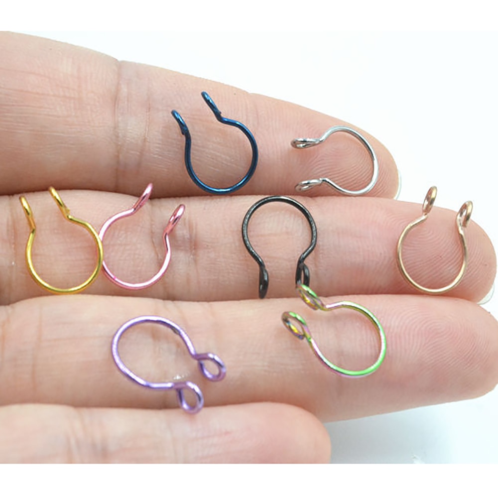 Fake Nose Ring Stainless Steel Hoop