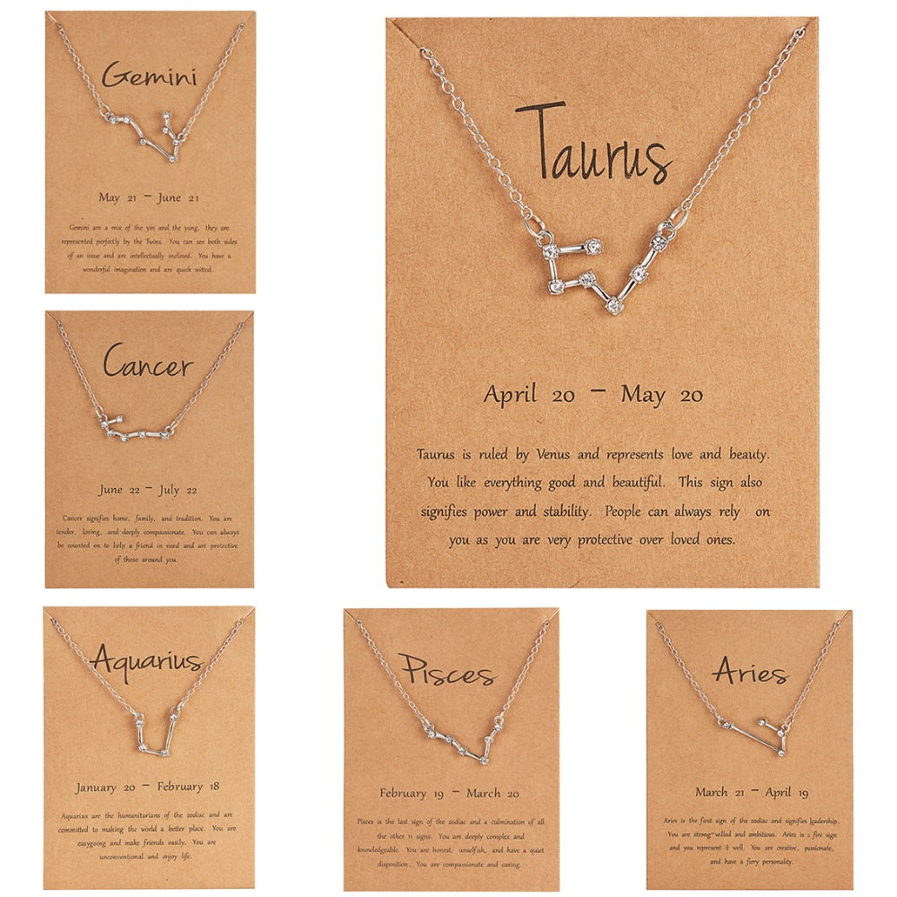 Constellation Necklace Zodiac Jewelry