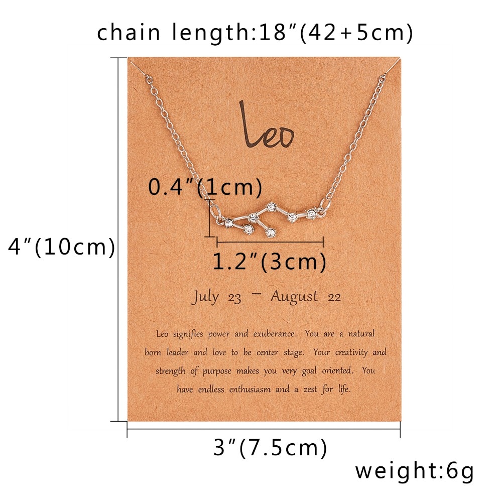 Constellation Necklace Zodiac Jewelry