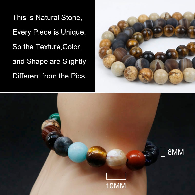 Planet Bracelet Crystal Stone Beads