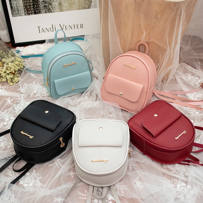 Korean Backpack Mini Leather Bag