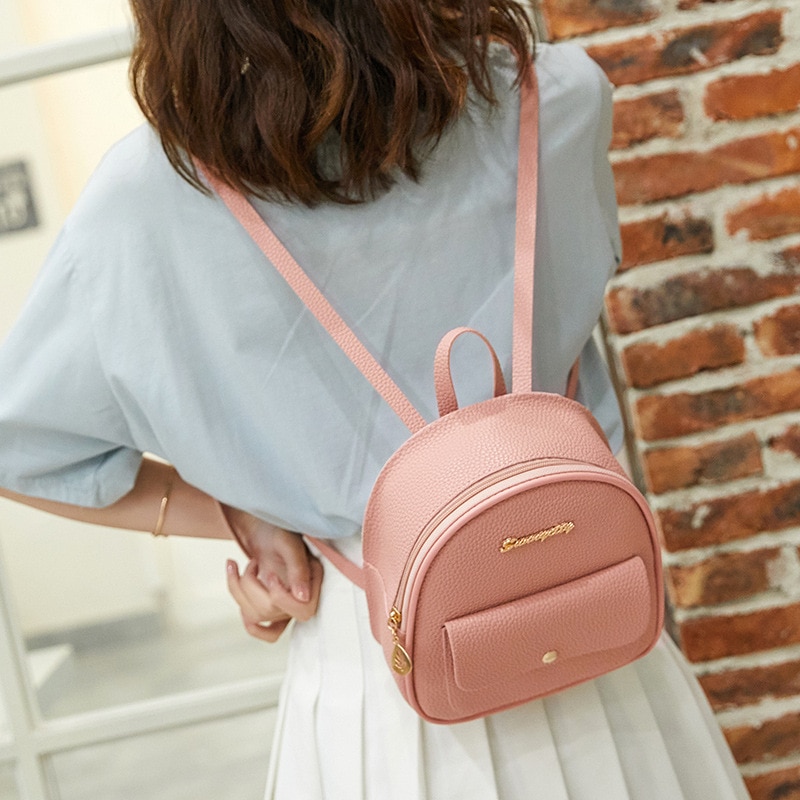 Korean Backpack Mini Leather Bag