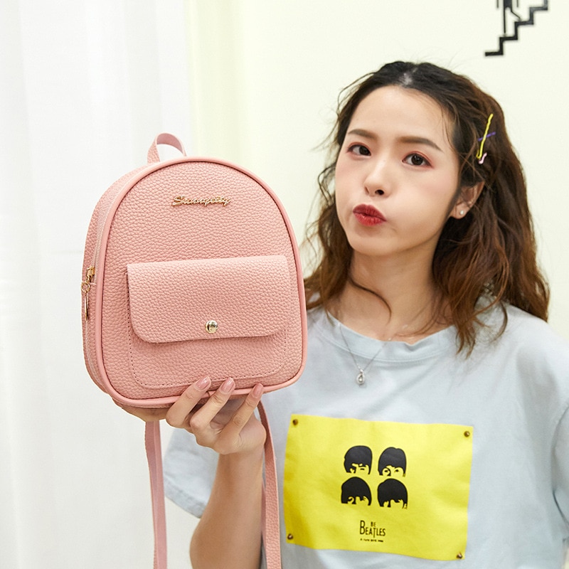 Korean Backpack Mini Leather Bag