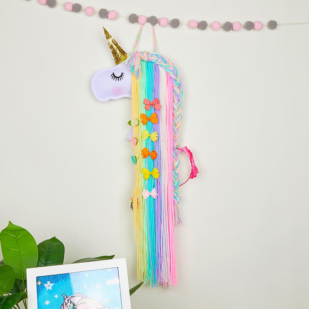 Hair Bow Holder Hanging Unicorn Design