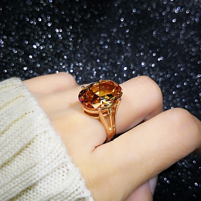 Fancy Ring Rose Gold Women Jewelry