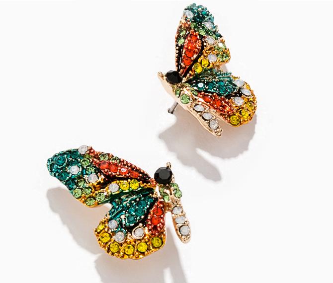 Butterfly Earrings Colorful Ear Stud