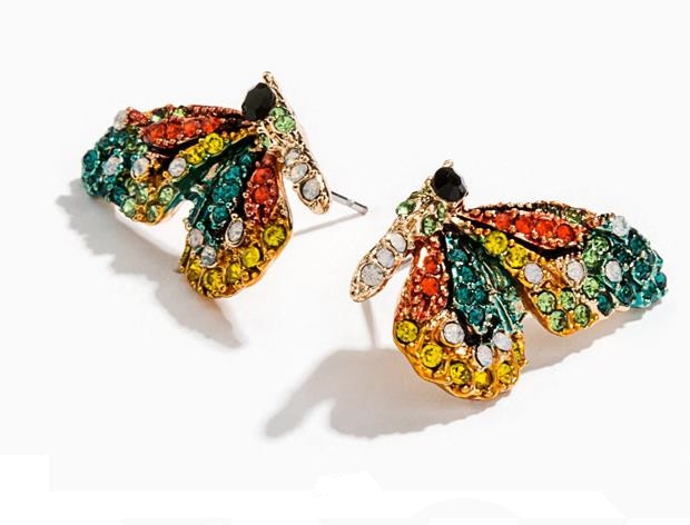 Butterfly Earrings Colorful Ear Stud