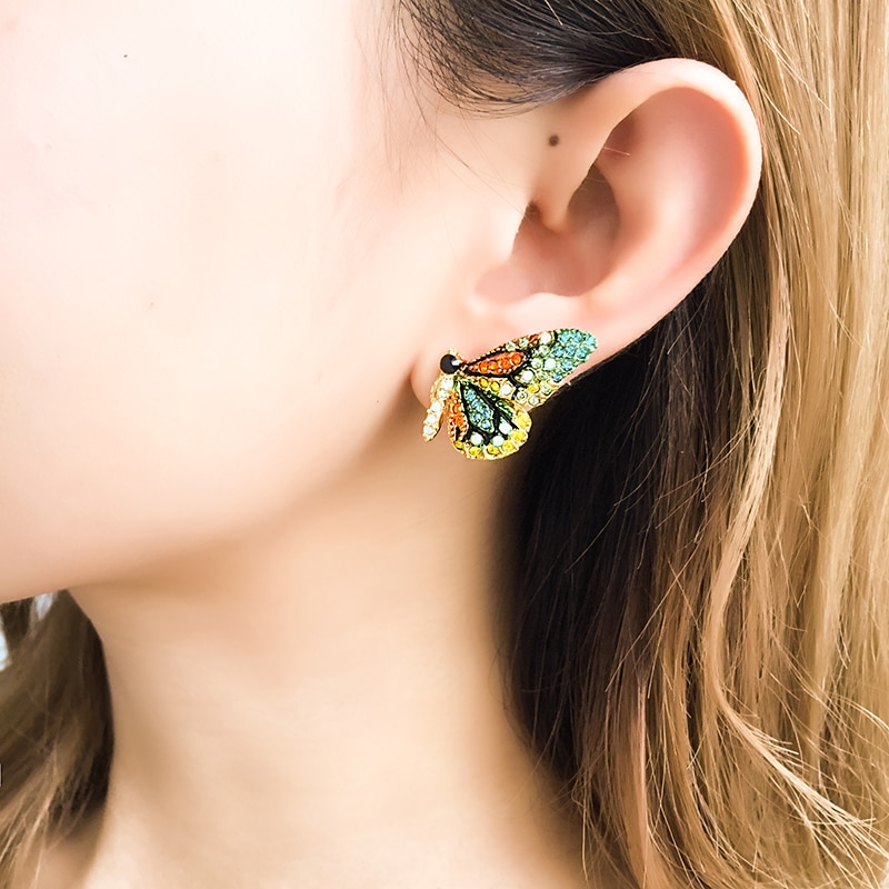 Butterfly Earrings Colorful Ear Stud