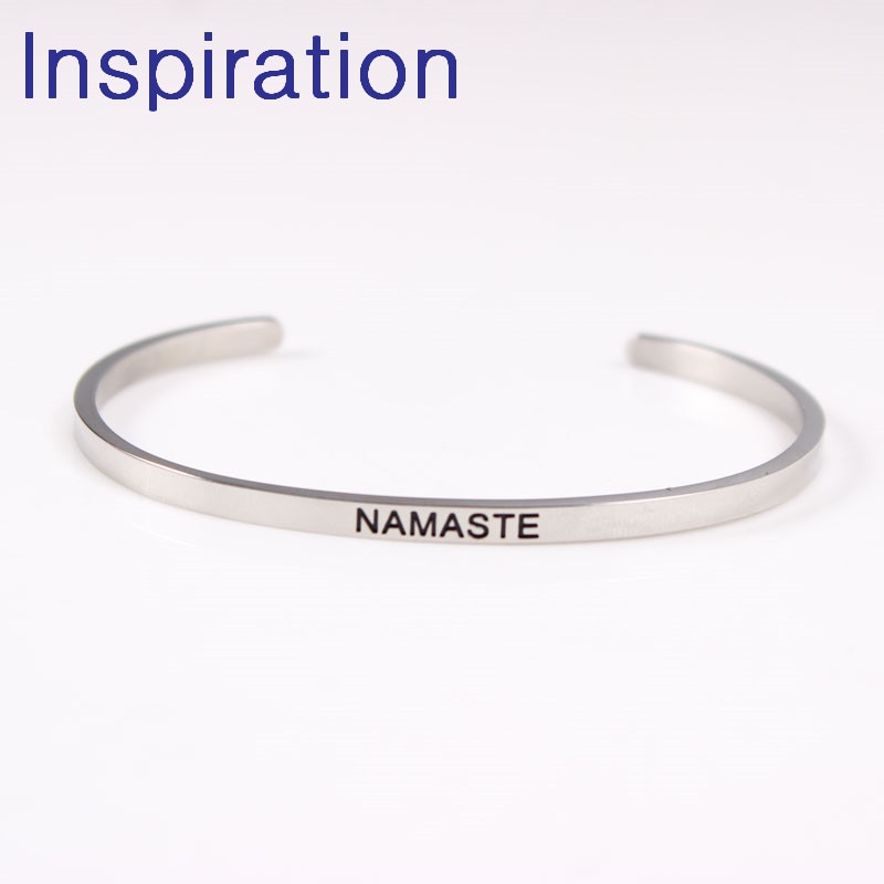 Inspirational Bracelets Engraved Positive Quotes