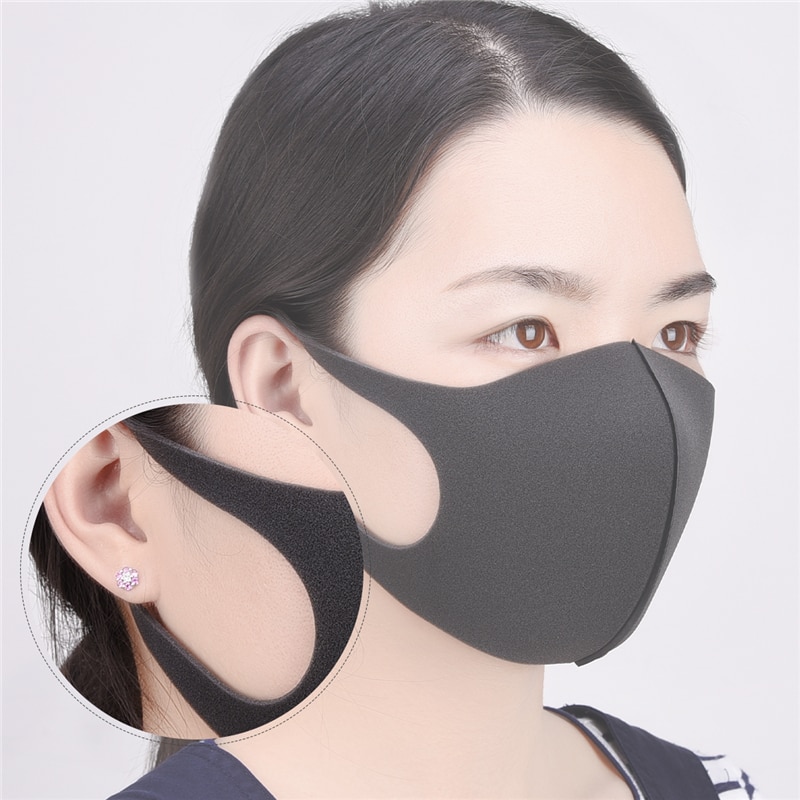 Black Mouth Mask Sponge Mask (3 Pieces)