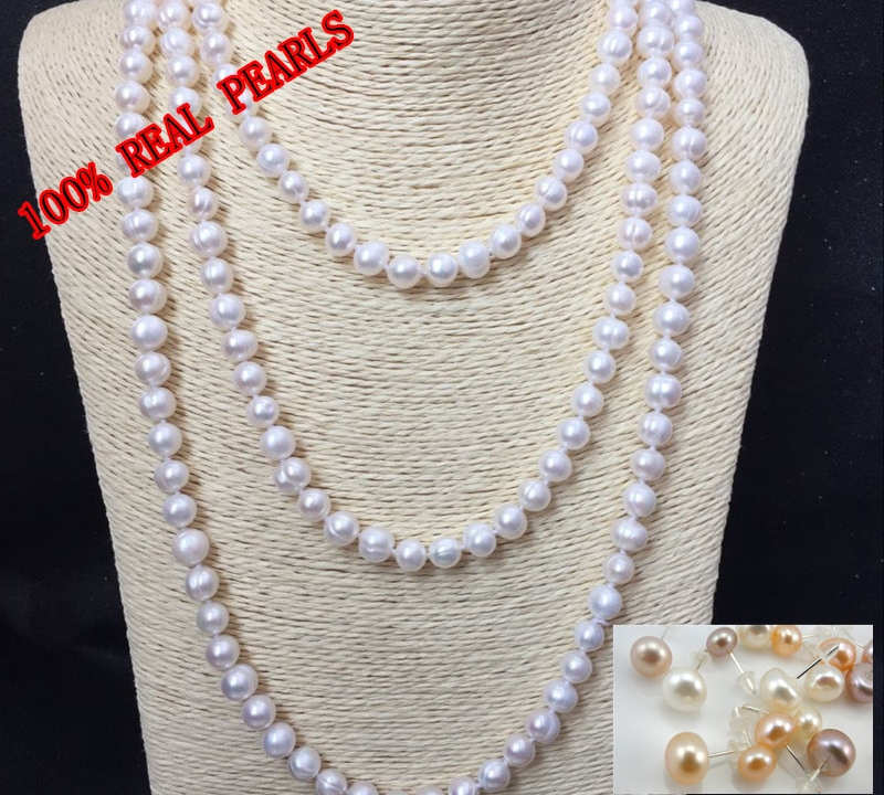 Fashion Necklace Genuine Pearl