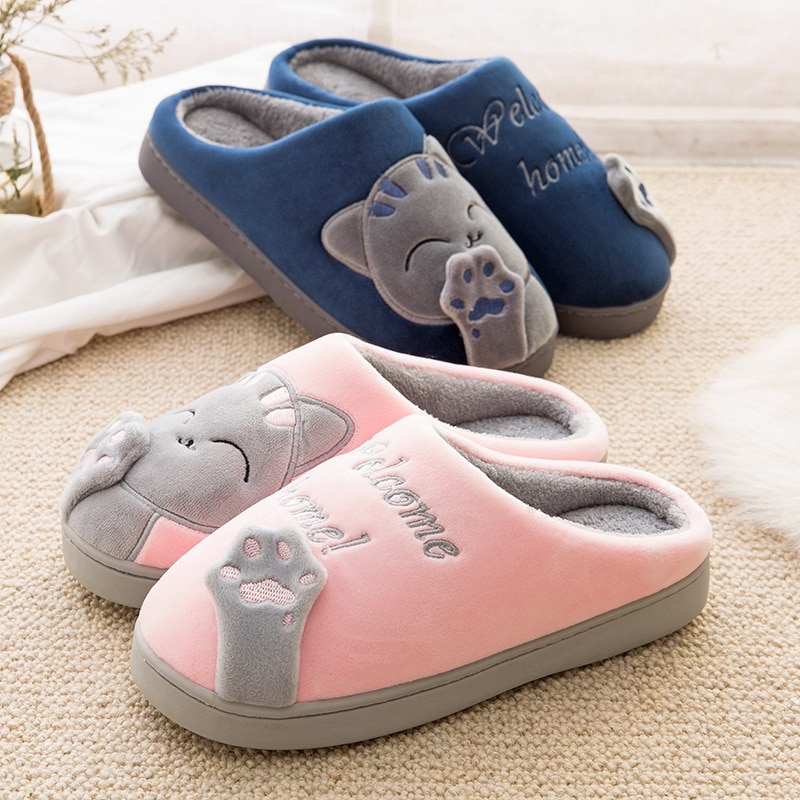 House Slippers Cute Cat Design