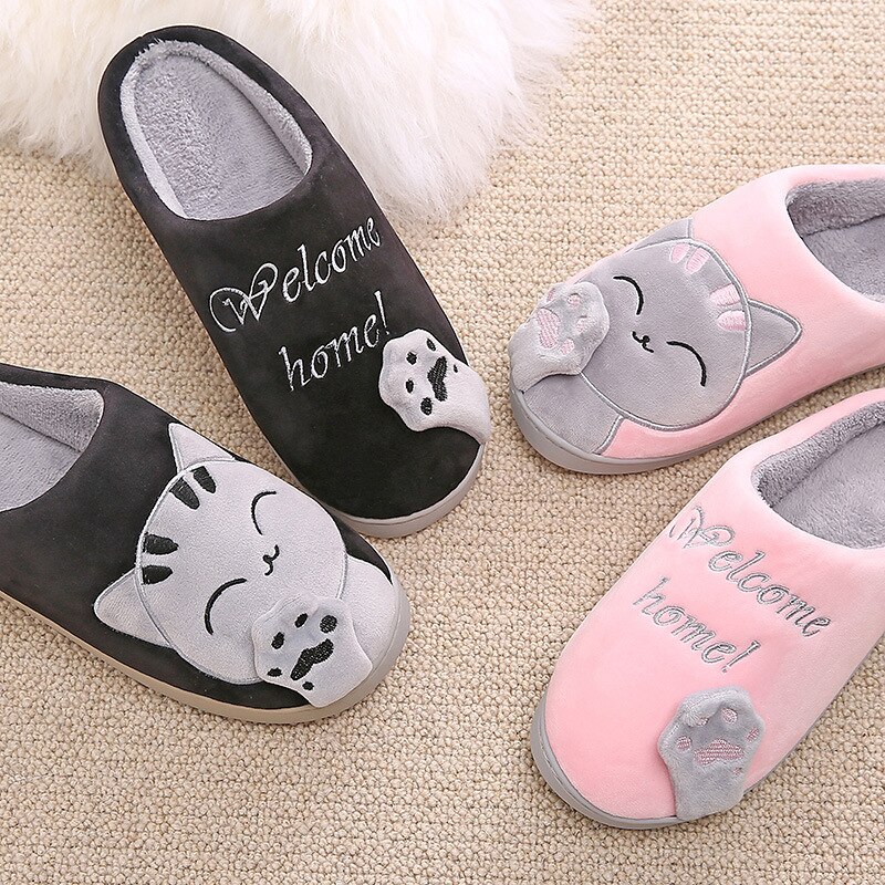 House Slippers Cute Cat Design