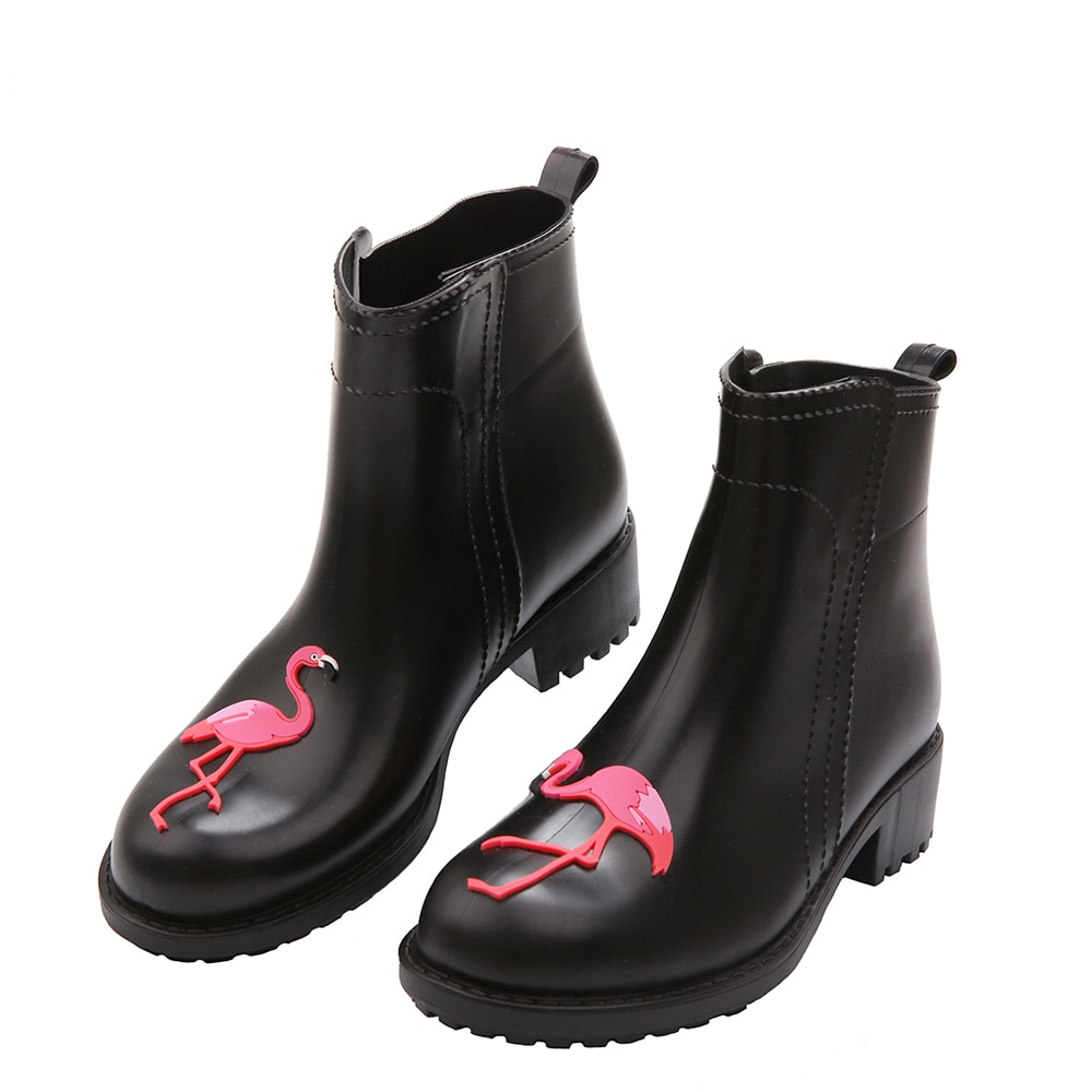 Rain Boots Flamingo Waterproof Shoes