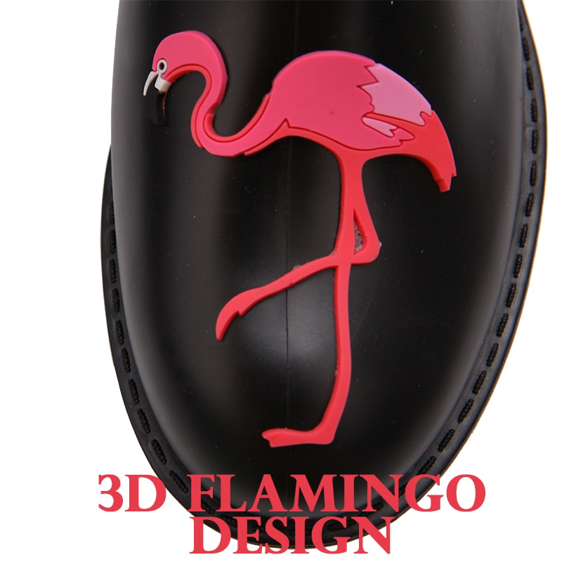 Rain Boots Flamingo Waterproof Shoes