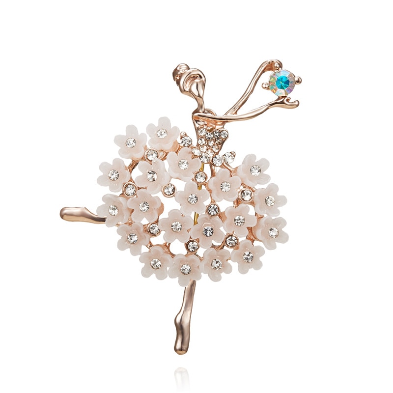 Womens Brooch Pin Gymnast Girl Design