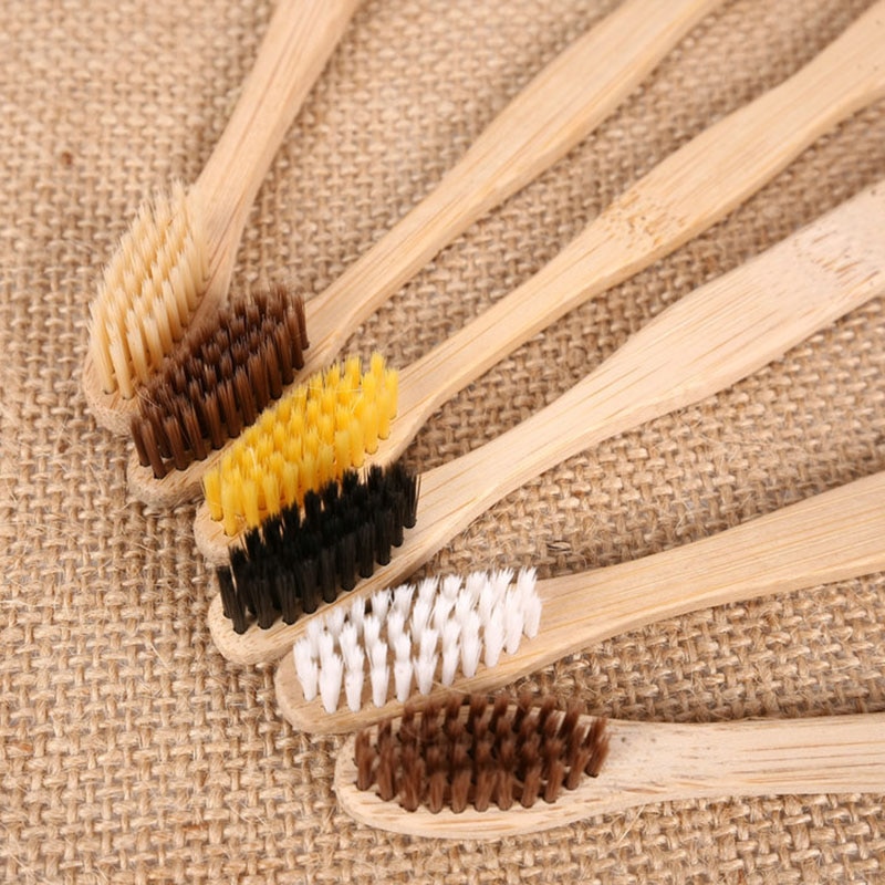 Wooden Toothbrush Bamboo Soft Bristle (10 pieces)