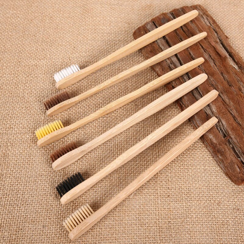 Wooden Toothbrush Bamboo Soft Bristle (10 pieces)