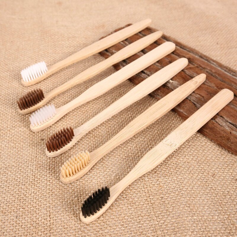 Wooden Toothbrush Bamboo Soft Bristle (10 pieces)