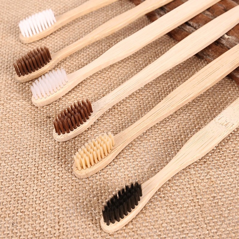 Wooden Toothbrush Bamboo Soft Bristle (10 pieces)