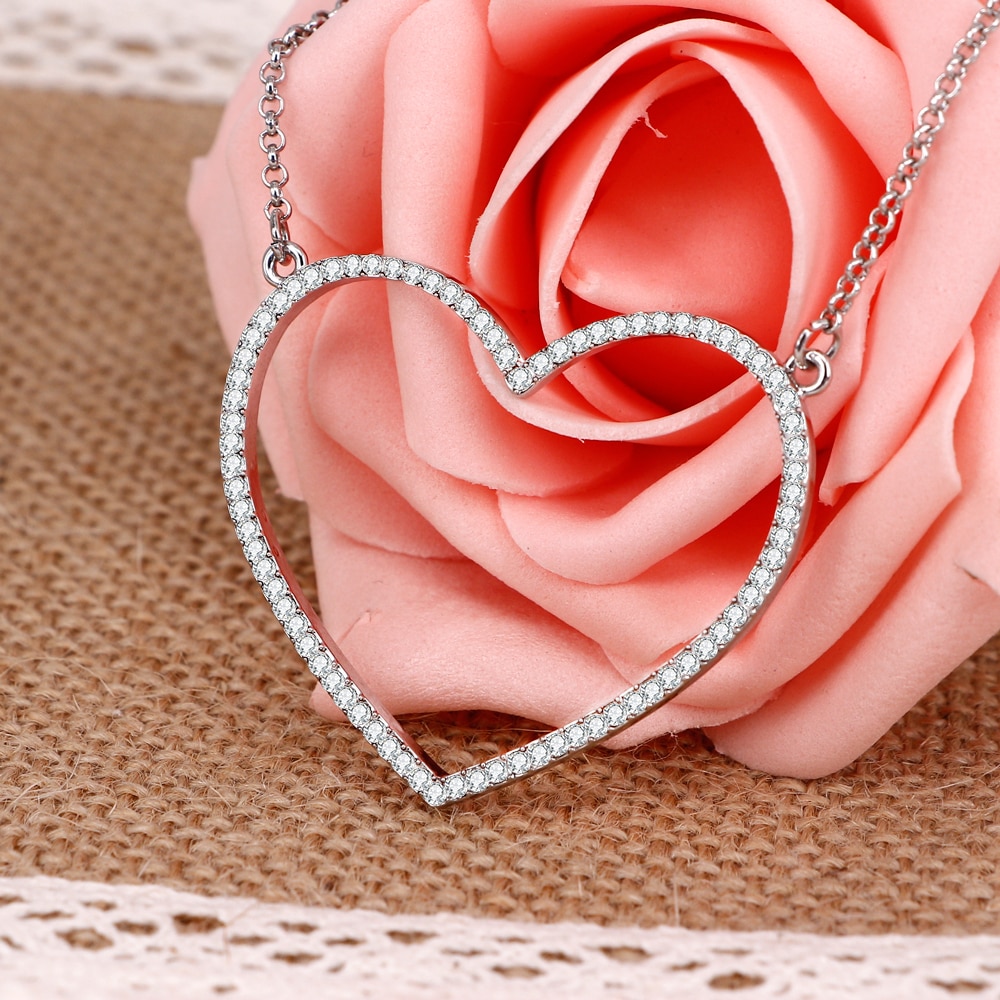 Heart Necklace Long Jewelry Accessories