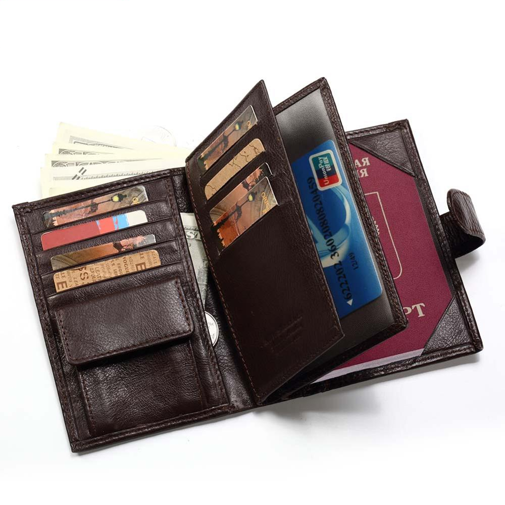 Genuine Leather Wallet Passport Holder