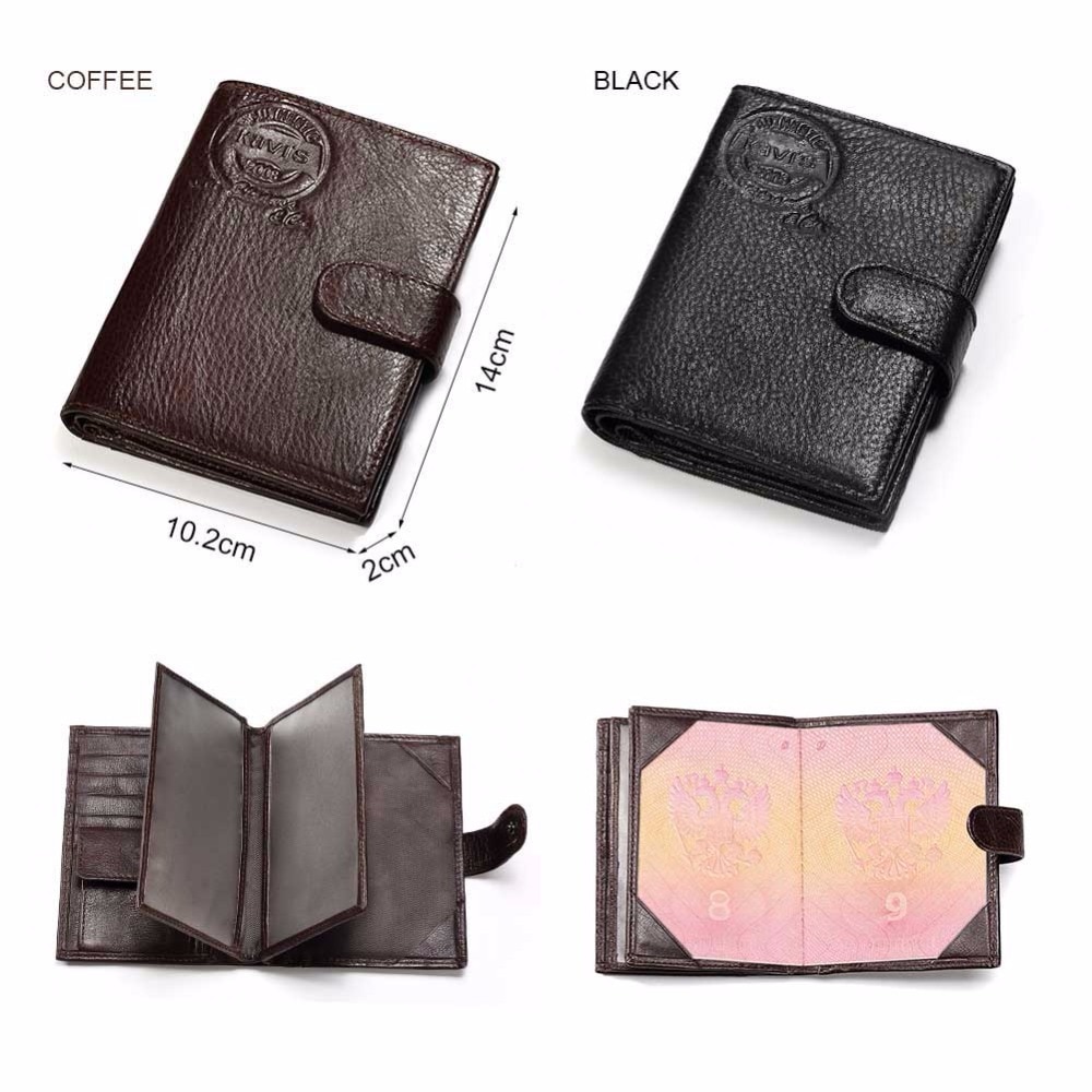 Genuine Leather Wallet Passport Holder